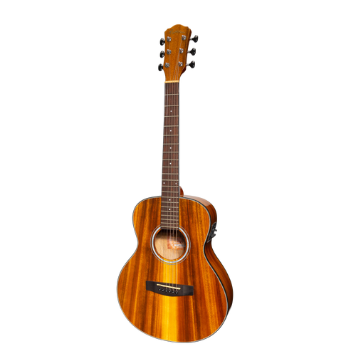 Martinez '51 Series' Left Handed Acoustic-Electric Short Scale Guitar Koa Gloss MAU-51GL-KOA