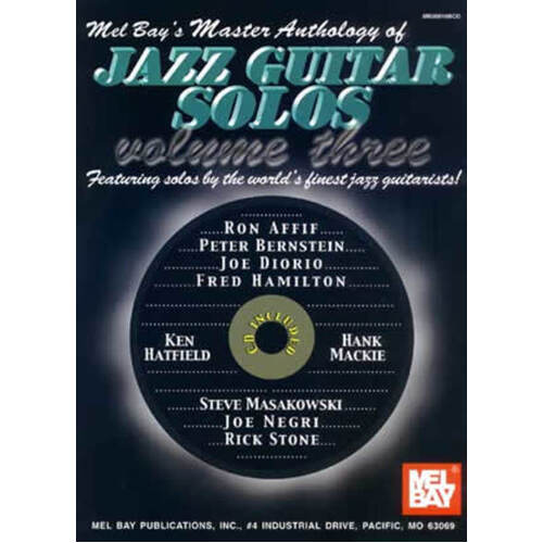 Master Anthology Of Jazz Guitar Solos Volume 3 (Softcover Book/CD)