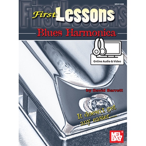 First Lessons Blues Harmonica Book/Oa (Softcover Book/Online Media) Book