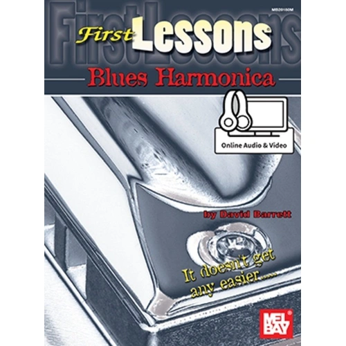 First Lessons Blues Harmonica Book by David Barrett