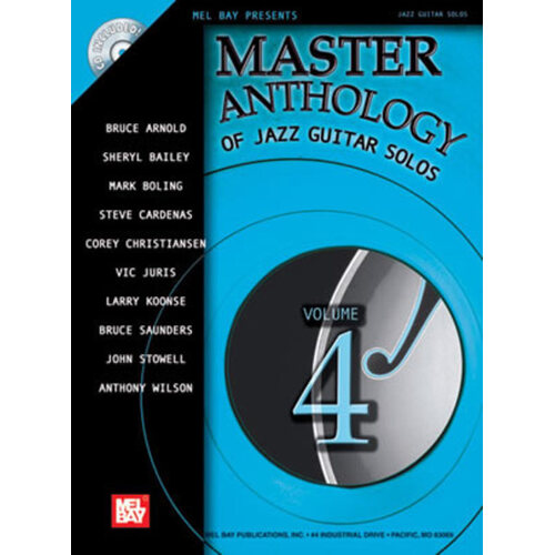Master Anthology Of Jazz Guitar Solos Vol 4 Softcover Book/CD