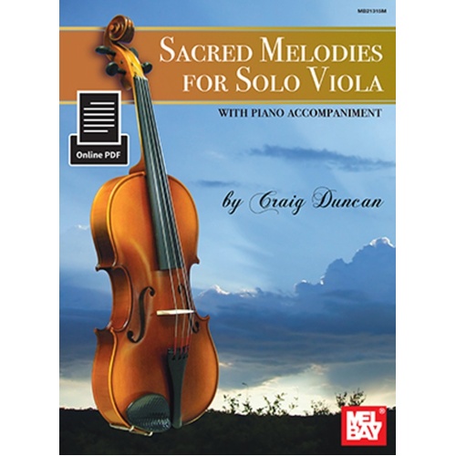 Sacred Melodies For Solo Viola Book/Online (Softcover Book/Online Media) Book