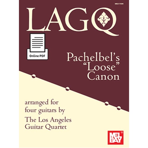 Pachelbels Loose Canon (Arr:4 Guitars) (Softcover Book/Online Media) Book