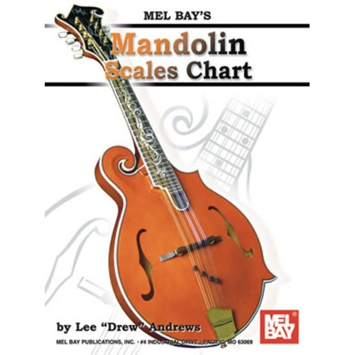 Mandolin Scales Chart by Mel Bay Publications - 4 Pages Fretboard Diagrams
