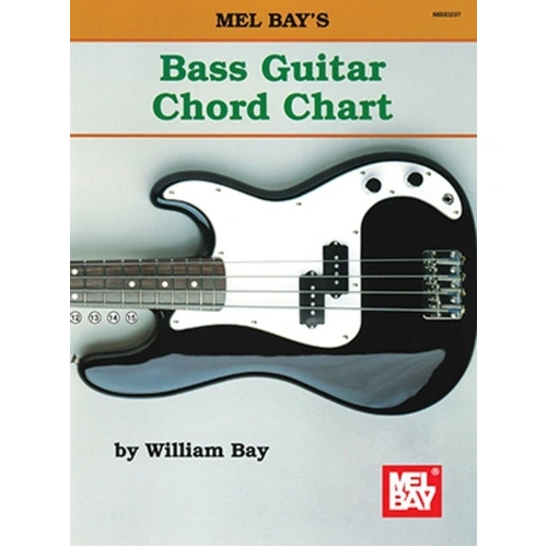 Bass Guitar Chord Chart by William Bay - 4 Pages of All Keys Chords, Note Locations, Enharmonic Equivalents for Easy Playing