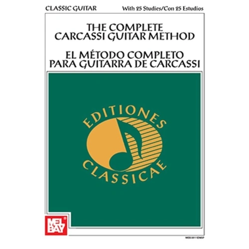 Complete Carcassi Guitar Method by Mateo Carcassi - English & Spanish Edition, 112 Pages, Mel Bay Publications