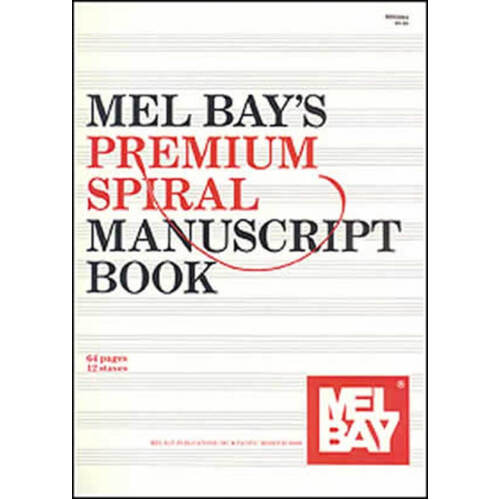 Premium Spiral Manuscript Book 12 Stave 64 Pages