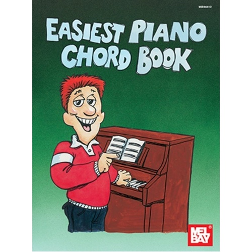 Easiest Piano Chord Book by William Bay - 32 Pages, Keyboard Diagrams, Chords in All Keys, Treble & Bass Clef, Circle of Fifths