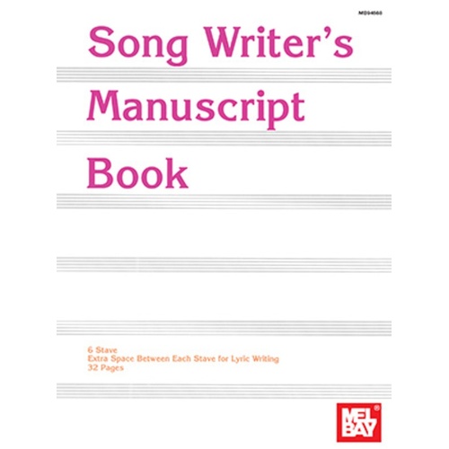 Song Writer'S Manuscript Book