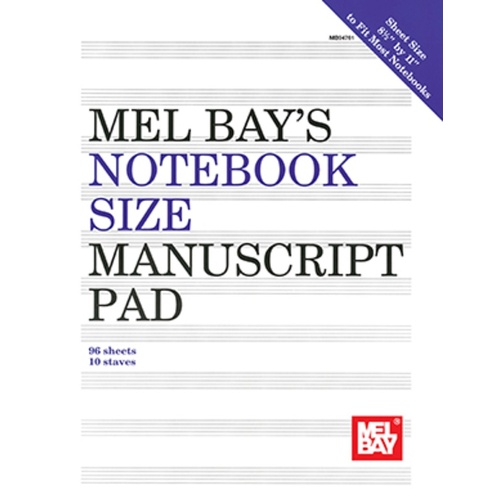Notebook-Size Manuscript Pad 10-Stave