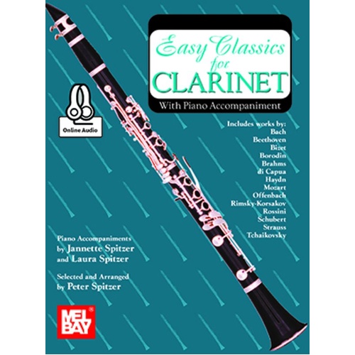 Easy Classics for Clarinet with Piano Accompaniment Book