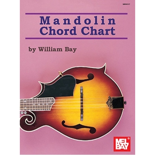 Mandolin Chord Chart by William Bay - 4 Pages, Includes Fingerboard Diagram, Major and Minor Chords in All Keys