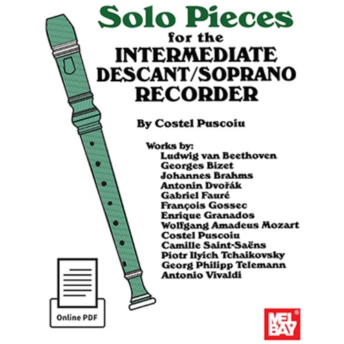 Solo Pieces Interm Descant/Soprano Recorder Book/Pdf Book