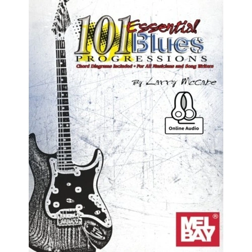 101 Essential Blues Progressions Guitar Book with Online Audio