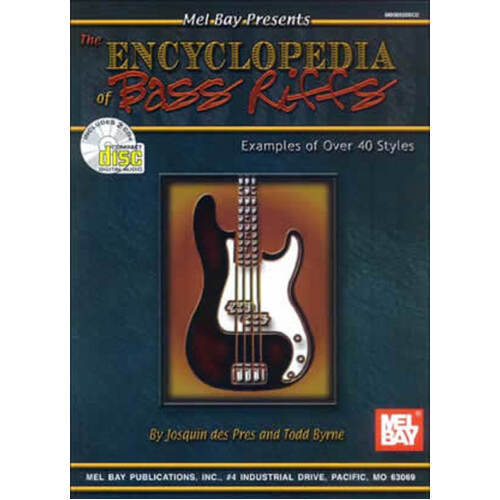 Encyclopedia Of Bass Riffs Softcover Book/CD