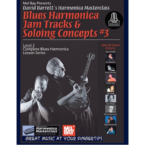 Blues Harmonica Jam Tracks Solo Concepts 3 Book/Oa (Softcover Book/Online Audio) Book