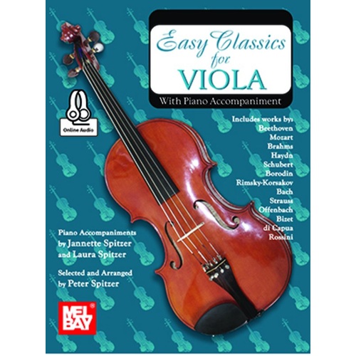 Easy Classics for Viola with Piano Accompaniment Book