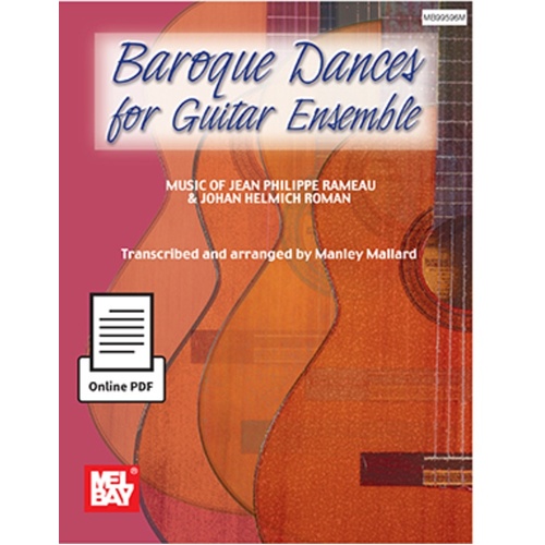 Baroque Dances For Guitar Ensemble Book