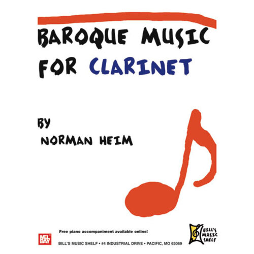 Baroque Music For Clarinet Book