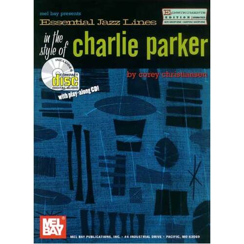 Essential Jazz Lines Charlie Parker E Flat Book/CD
