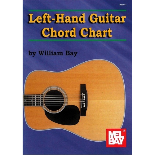 Left Hand Guitar Chord Chart by Mel Bay Publications - 4 Pages