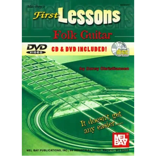 First Lessons Folk Guitar Book, CD & DVD
