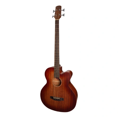 Martinez Southern Star Series Mahogany Solid Top Acoustic-Electric Cutaway Bass Guitar MBC-6C-NST Satin Sunburst with Hardcase