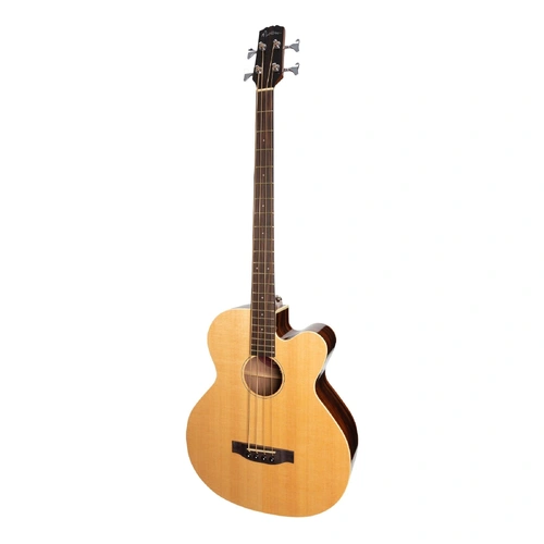 Martinez Southern Star Series MBC-7C Natural Gloss Acoustic-Electric Cutaway Bass Guitar with Hardcase