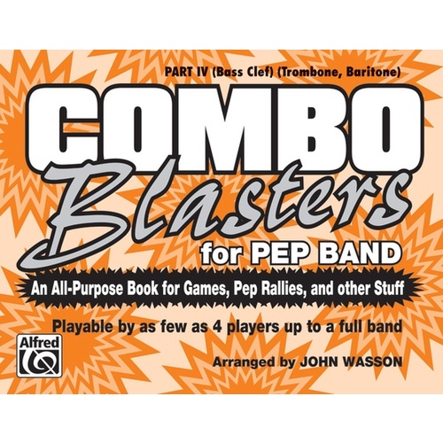 Combo Blasters For Pep Band Marching Band Part 4 Bass Clef