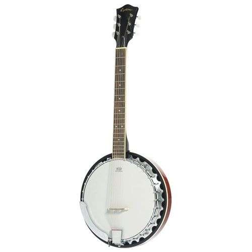 Martinez 6-String Mahogany Banjo (Natural Gloss)