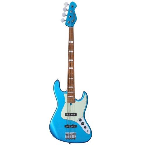 MOOER MBJ410 Electric Bass Guitar Jazz Style Metal Blue