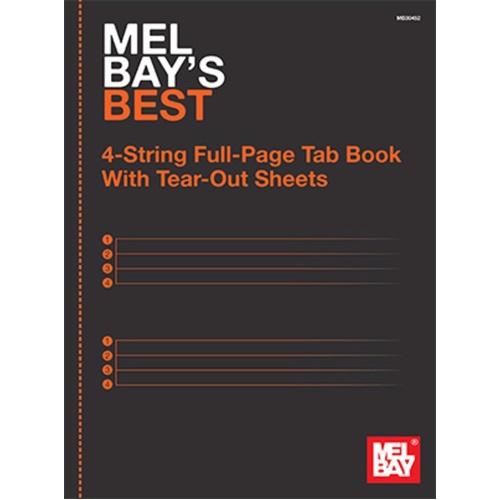 Best 4 String TAB Manuscript Book Book