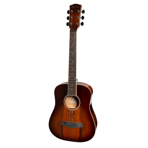 Martinez MBT-31D-ABB Daowood Acoustic-Electric Babe Traveller Guitar African Brownburst