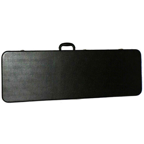MBT Wooden Electric Guitar Case - Black, Rectangular Shape, Fits Most Standard Electric Guitars