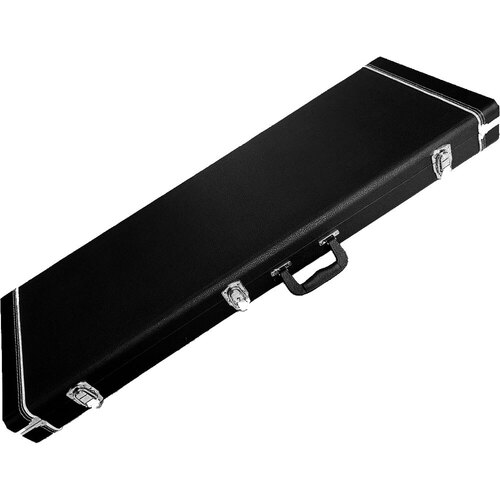 MBT Wooden Electric Guitar Case for Jaguar/Jazzmaster Style in Black with Chrome Latches