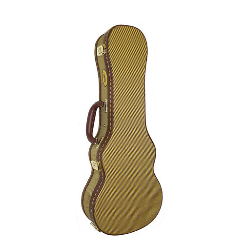 MBT Wooden Soprano Ukulele Case Tweed Fabric