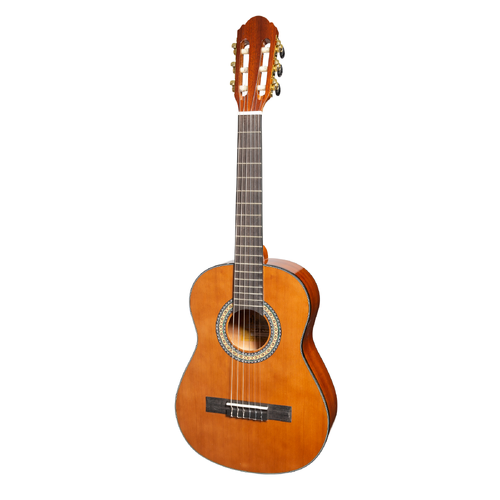 Martinez G-Series 1/2 Size Student Classical Guitar with Built-In Tuner - Natural Gloss Finish