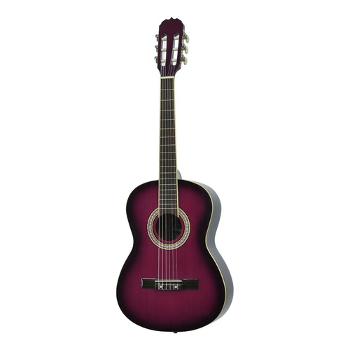 Martinez 'Slim Jim' Full Size Beginner Slim Neck Classical Guitar (Plumburst)