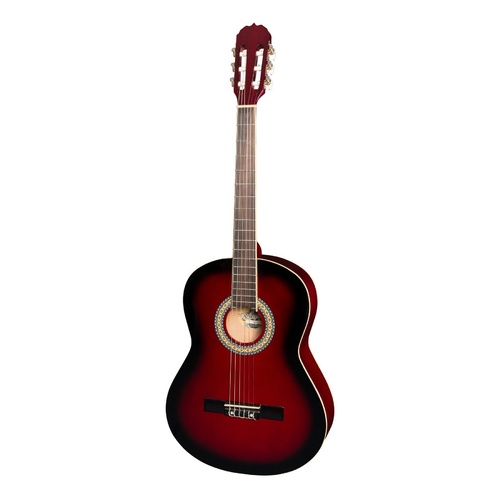 Martinez 'Slim Jim' Full Size Beginner Slim Neck Classical Guitar (Wine Red)