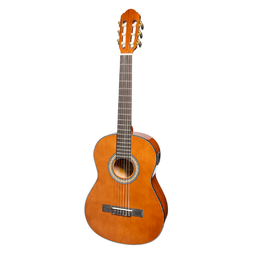 Martinez Slim Jim G-Series 3/4 Size Classical Guitar with Built-in Tuner Natural-Gloss MC-SJ34GT-NGL