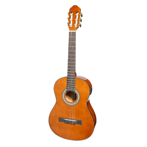 Martinez Slim Jim G-Series 3/4 Size Classical Guitar with Built-in Tuner Natural Gloss MC-SJ34GT