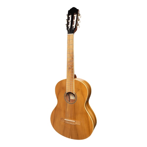 Martinez Slim Jim MC-SJ34PT-JTK 3/4 Size Electric Classical Guitar with Pickup and Tuner in Natural Satin Finish