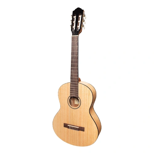 Martinez Slim Jim 3/4 Size Electric Classical Guitar with Pickup and Tuner - Mindi-Wood