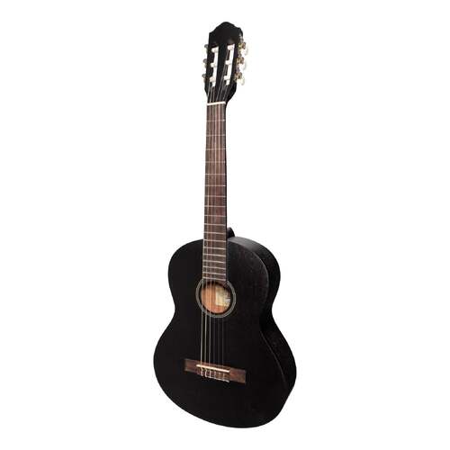Martinez 'Slim Jim' 3/4 Size Student Classical Guitar with Built In Tuner (Black)