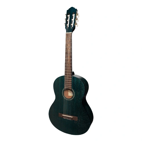 Martinez Slim Jim 3/4 Size Student Classical Guitar with Built-In Tuner - Blue