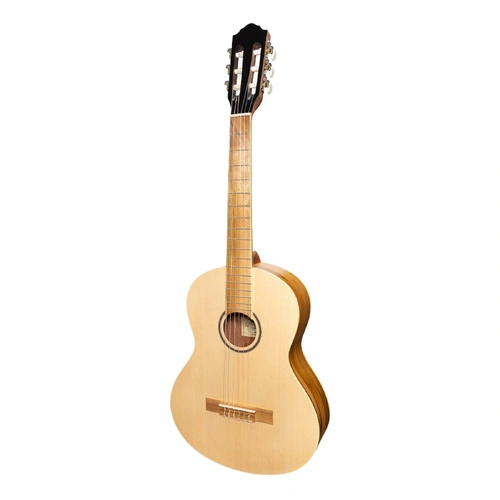 Martinez Slim Jim 3/4 Size Student Classical Guitar with Built-In Tuner, Natural Satin Finish, Model MC-SJ34T-SJ