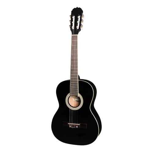 Martinez 'Slim Jim' 3/4 Size Beginner Slim Neck Classical Guitar (Black)