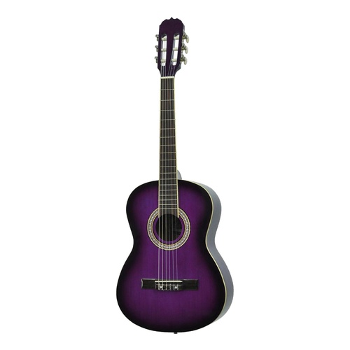 Martinez 'Slim Jim' 3/4 Size Beginner Slim Neck Classical Guitar (Purpleburst)