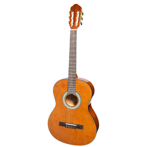 Martinez Slim Jim G-Series Full Size Classical Guitar with Built-in Tuner Natural Gloss MC-SJ44GT-NGL