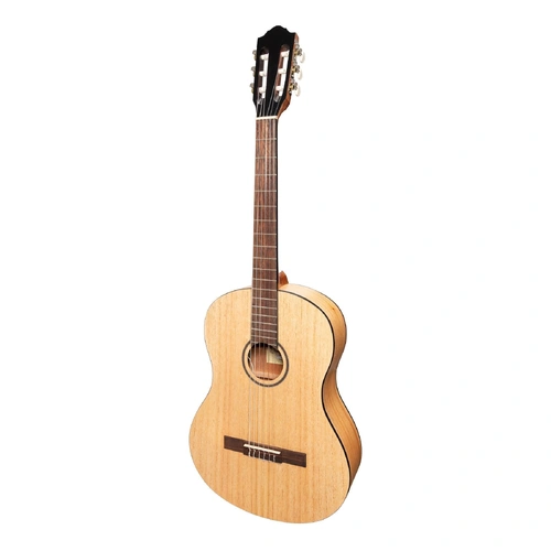 Martinez Slim Jim Full Size Electric Classical Guitar with Pickup and Tuner - Mindi-Wood